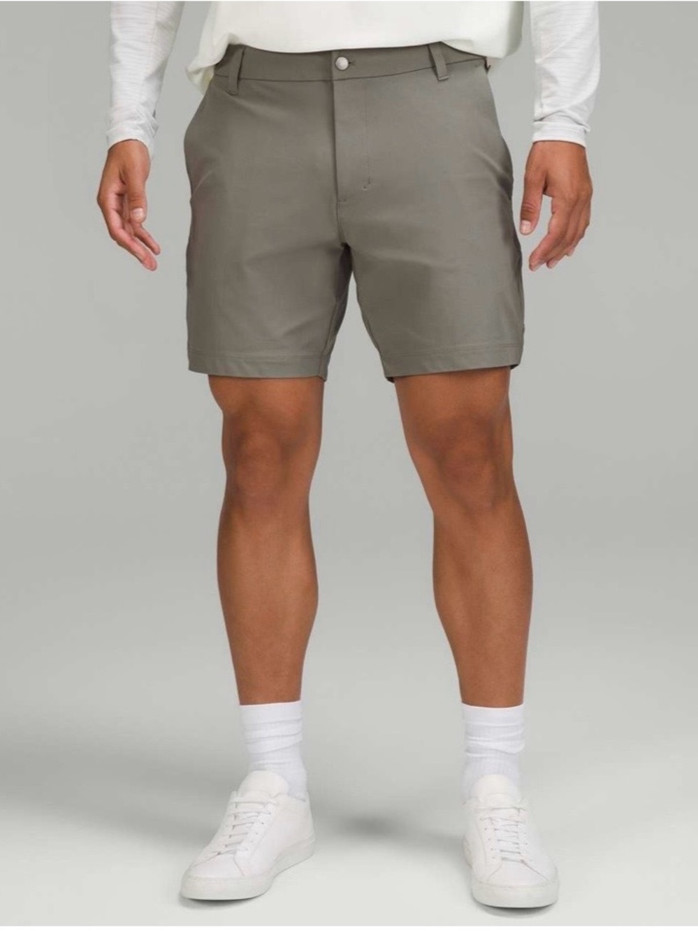 Mens Lululemon 7” Commission Classic Fit Shorts Warpstreme Grey Sage Size 36